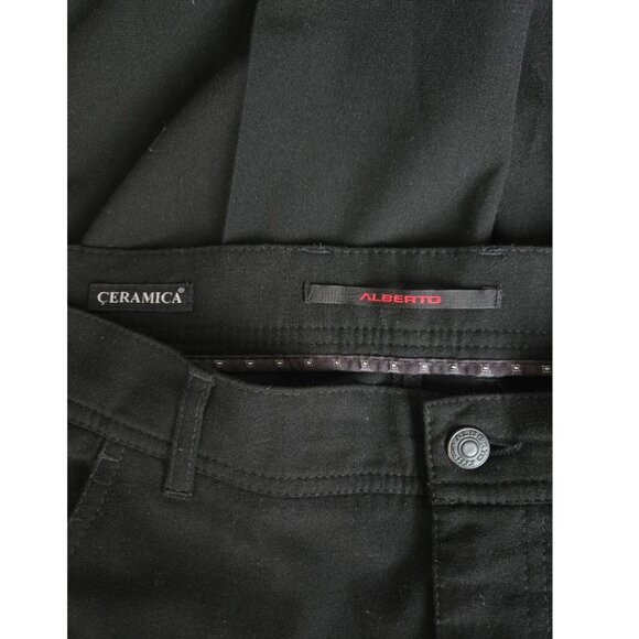 Alberto Pants Men's 40 x 31 ALTERED Ceramica Modern Fit Dress Pants Stone Black - Picture 8 of 8